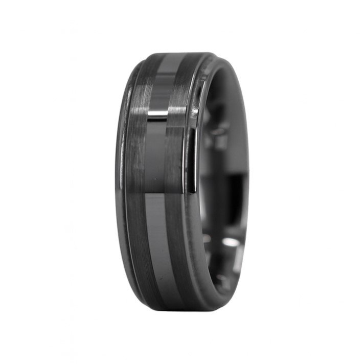 Tungsten 8mm High Polish & Satin Finish Band