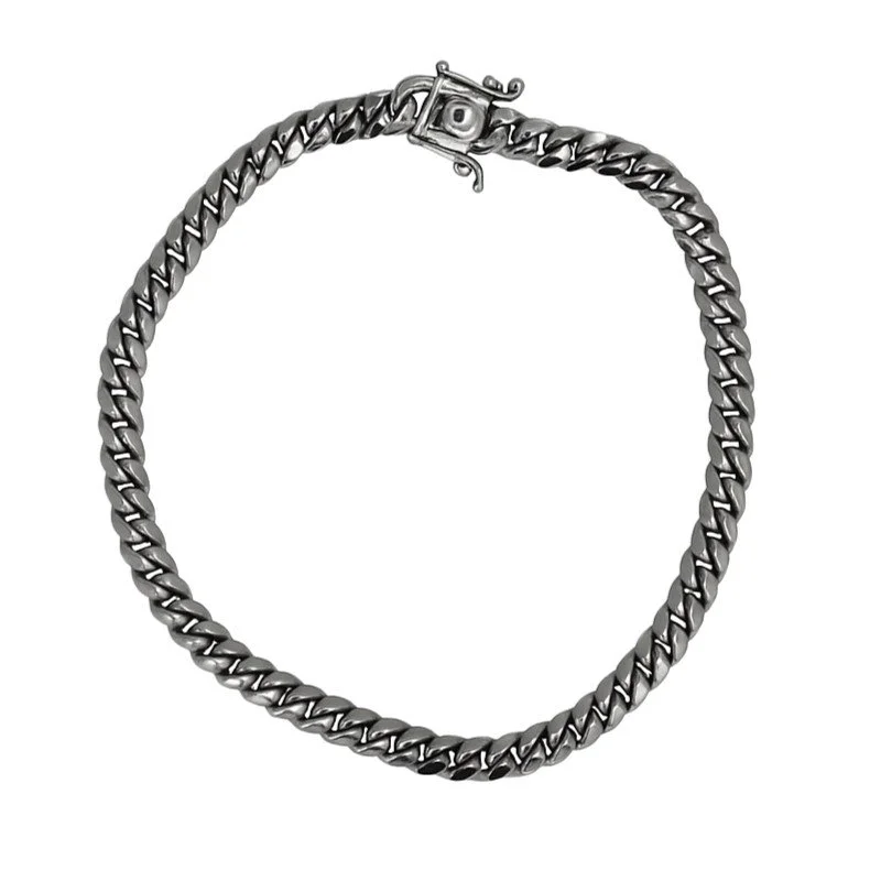 Sterling Silver 8" 4.9mm Cuban Link Bracelet
