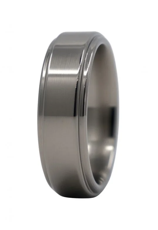 Titanium 7mm High Polish Beveled Edge Band