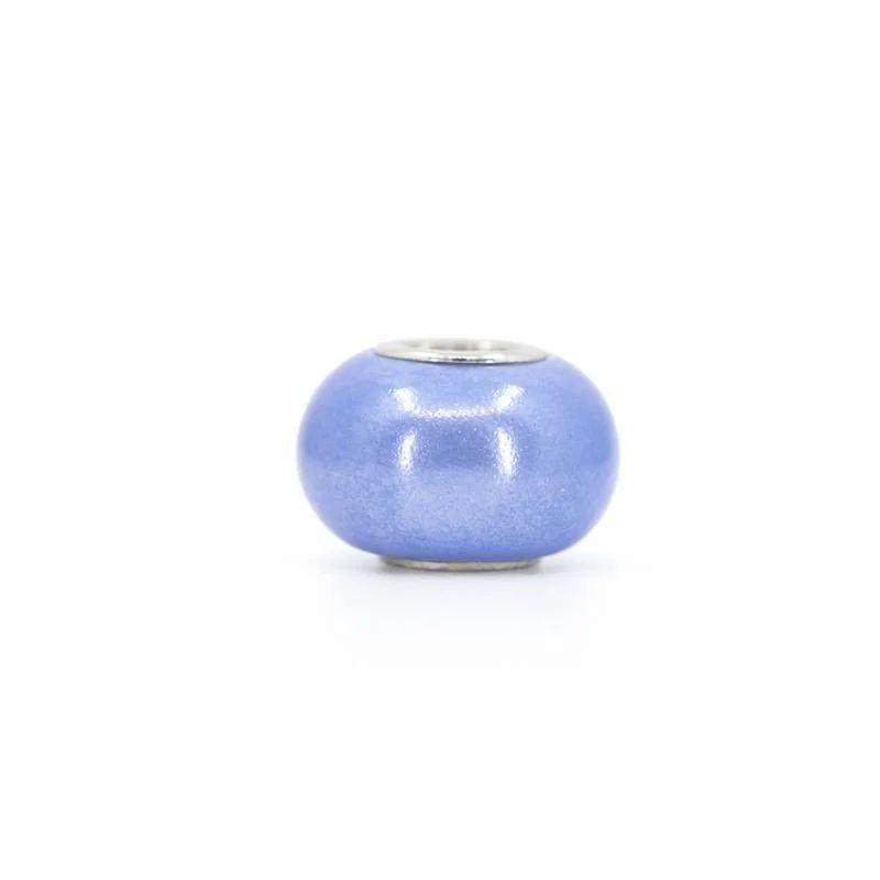 Sterling Silver Blue Matte Pearl Bead Charm