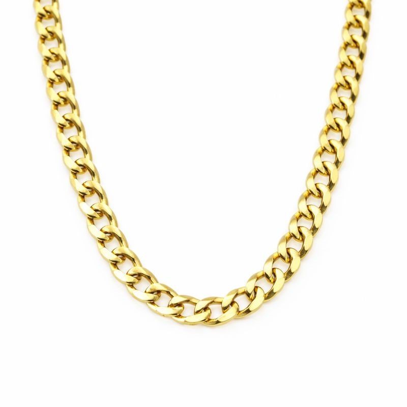 Sterling Silver 14K Gold-Plated Curb Link Chain