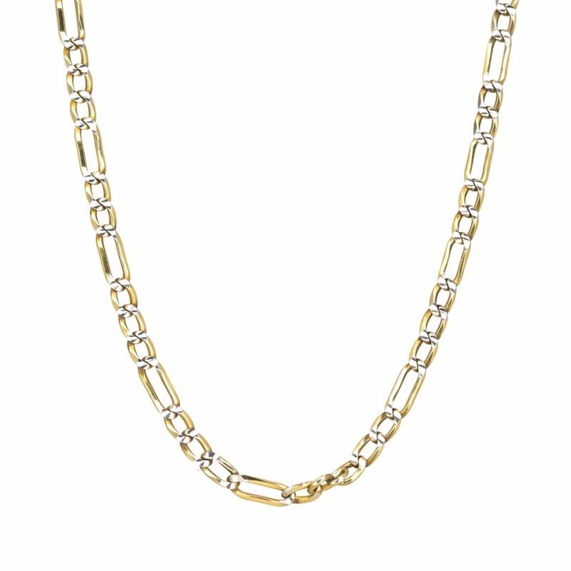 14K Gold Plated 60 Gauge Figaro Link 20" Chain