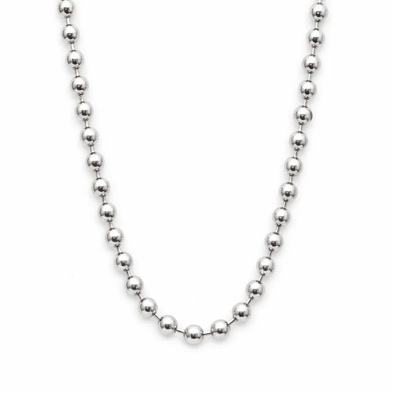 Stainless Steel Bead Link Chain Necklace