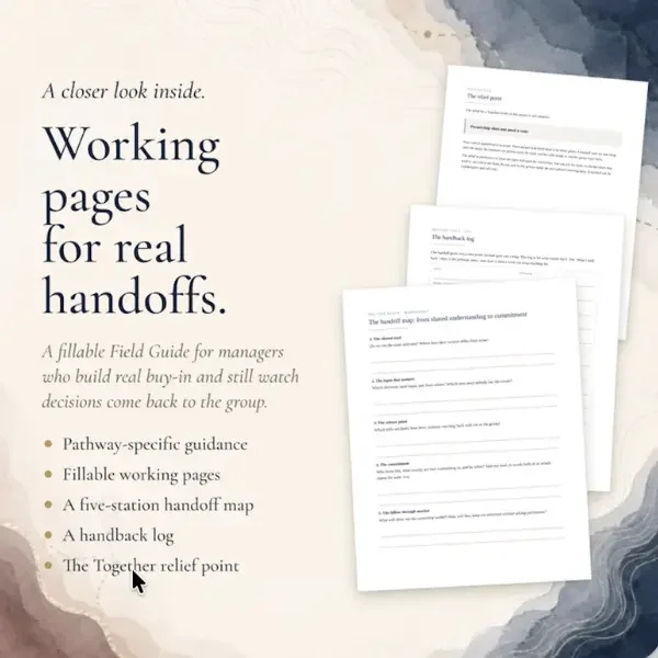 How the Together Delegation Field Guide moves from shared understanding to one clear owner