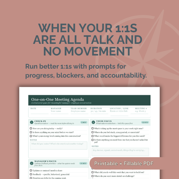 One on One Meeting Agenda Template for Managers