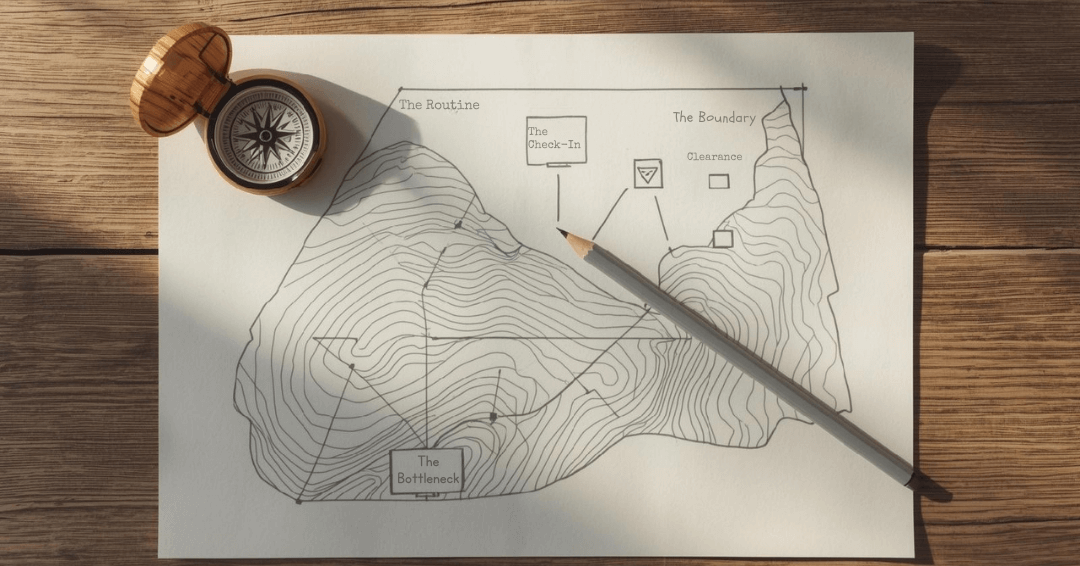 the delegation block map showing bottleneck and boundaries