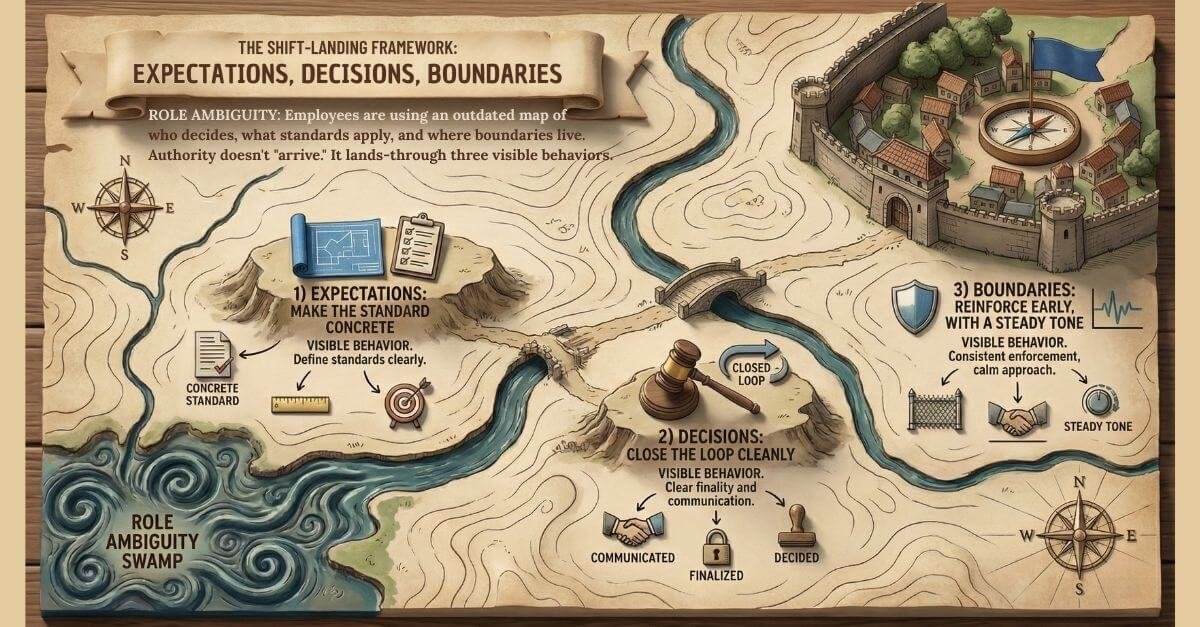 The Shift-Landing Framework in an illustrated map