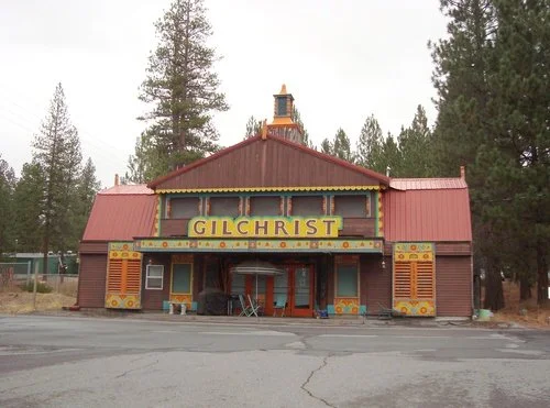 A photo of the Gilchrist Theatre, Gilchrist, Oregon