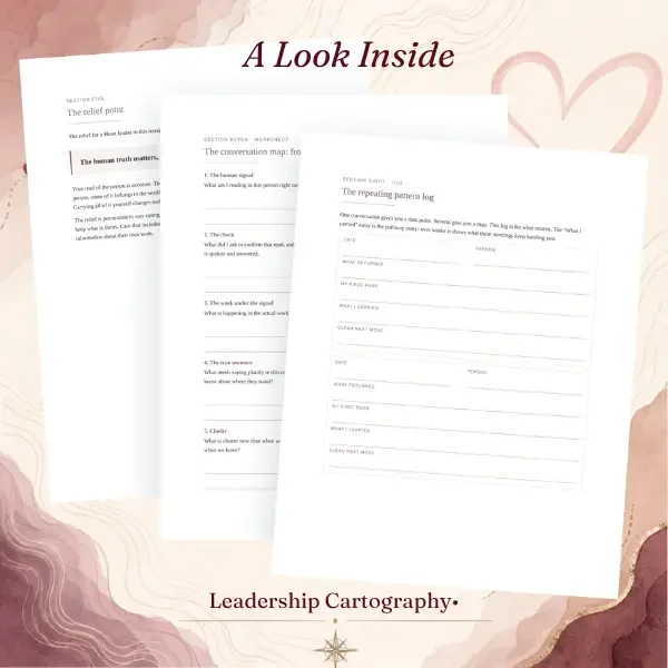 Inside the Heart One-on-One Field Guide: terrain read, pressure pattern, prep page, conversation map.
