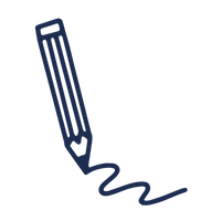 Outline of a telephone handset with a cord