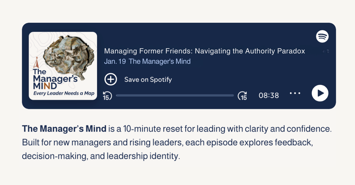 the Manager's Mind Podcast CoverArt Spotify Player