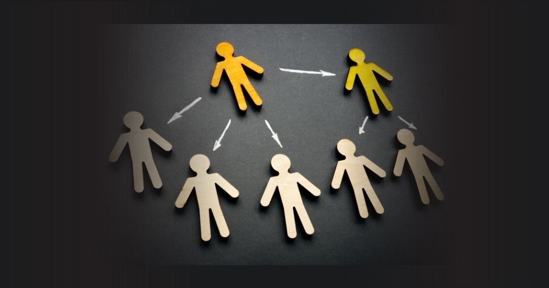 wooden stick figures showing delegation