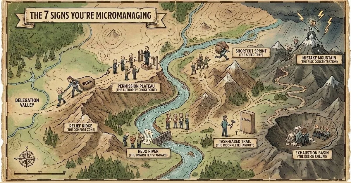 the 7 signs of micromanaging: These signs rarely show up all at once. They surface gradually, often under pressure.