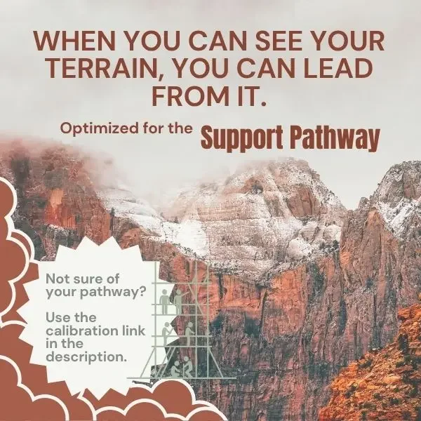 Leadership Cartography Pathway Snapshot for Support Leaders