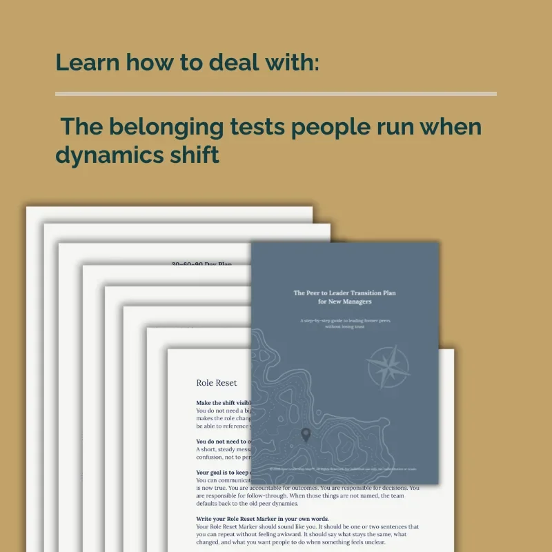 Stacked view of the 11-page document with text: "Learn how to deal with the belonging tests people run when dynamics shift.