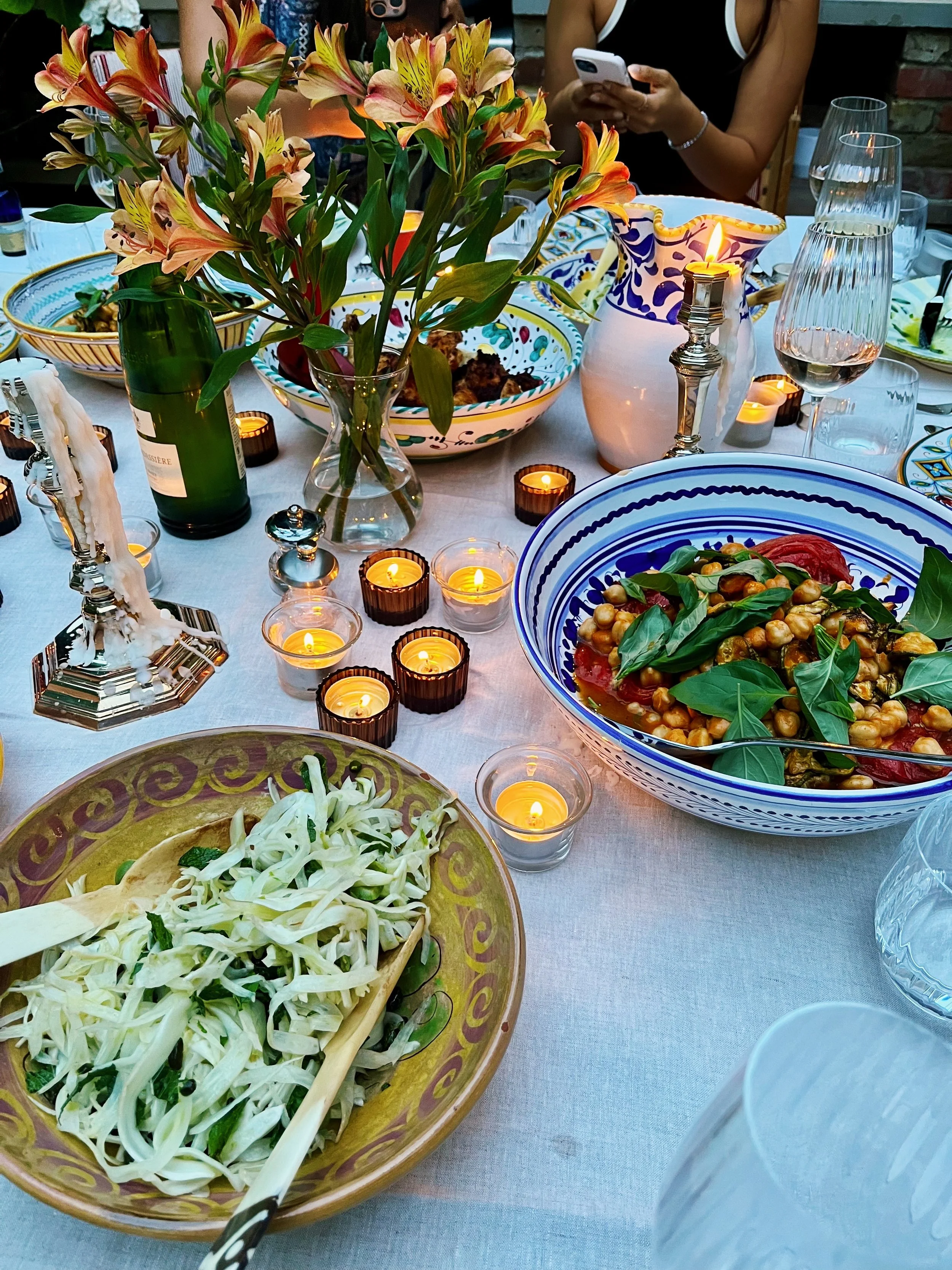 Curated seasonal menu at Colville Dialogues professional networking dinner.