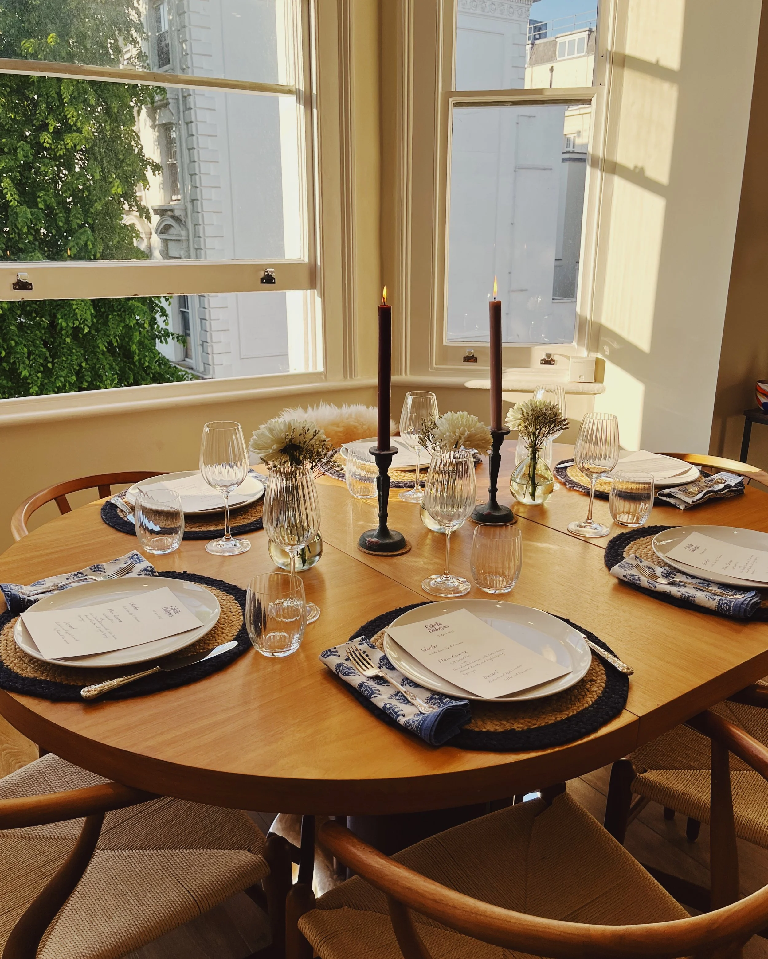 Curated seasonal menu at Colville Dialogues professional networking dinner.