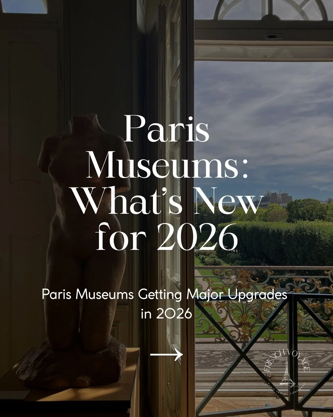 Paris is evolving in 2026. 

Museums are reopening with better flow.
Gardens are being redesigned to invite wandering.
Collections are traveling, expanding how &mdash; and where &mdash; culture is experienced.

For travelers who value depth over chec
