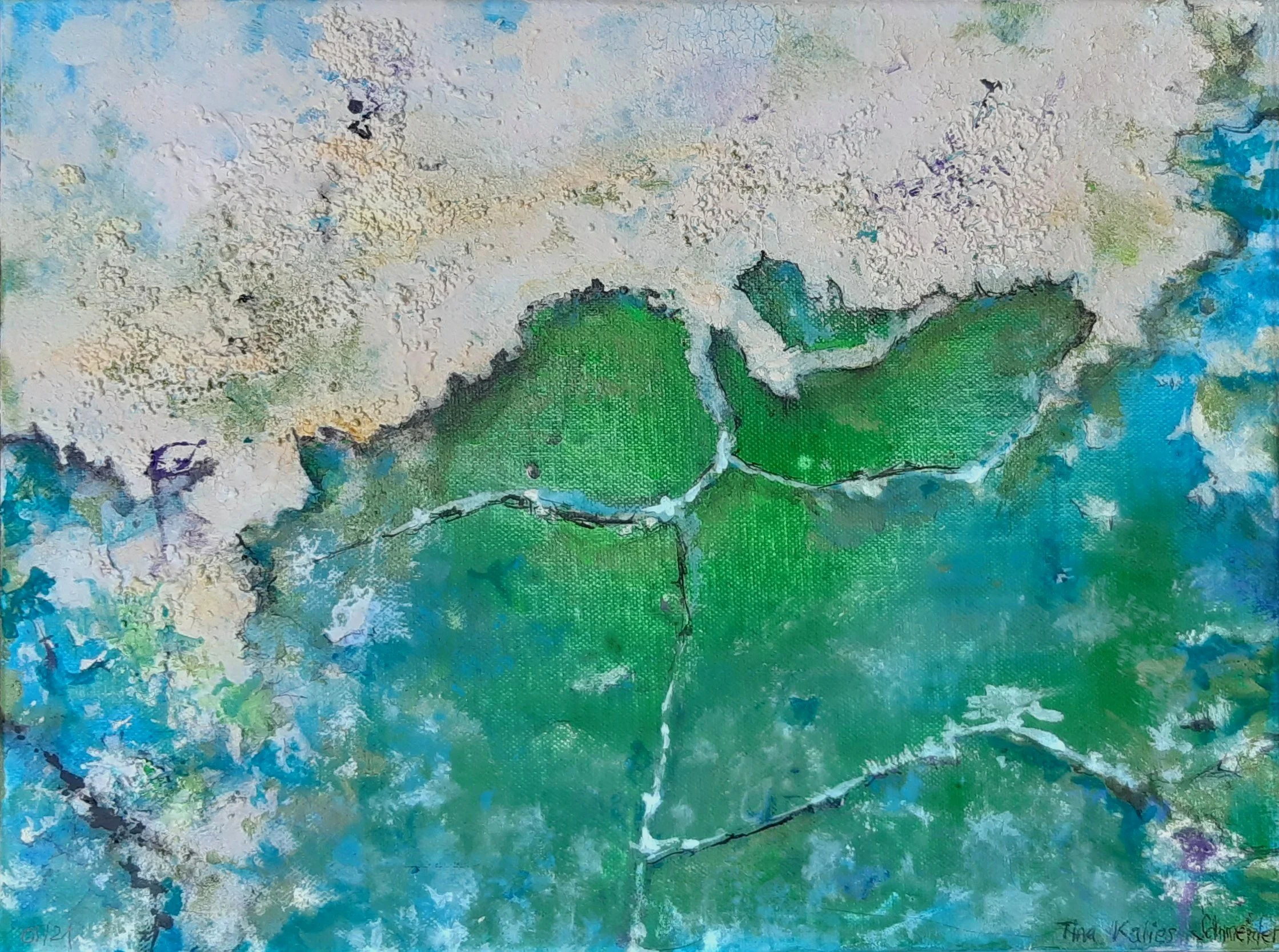 die Welt von oben * 30 x 40 cm * eigenes Gemälde nach lizenzierter iStock-Foto-Vorlage
