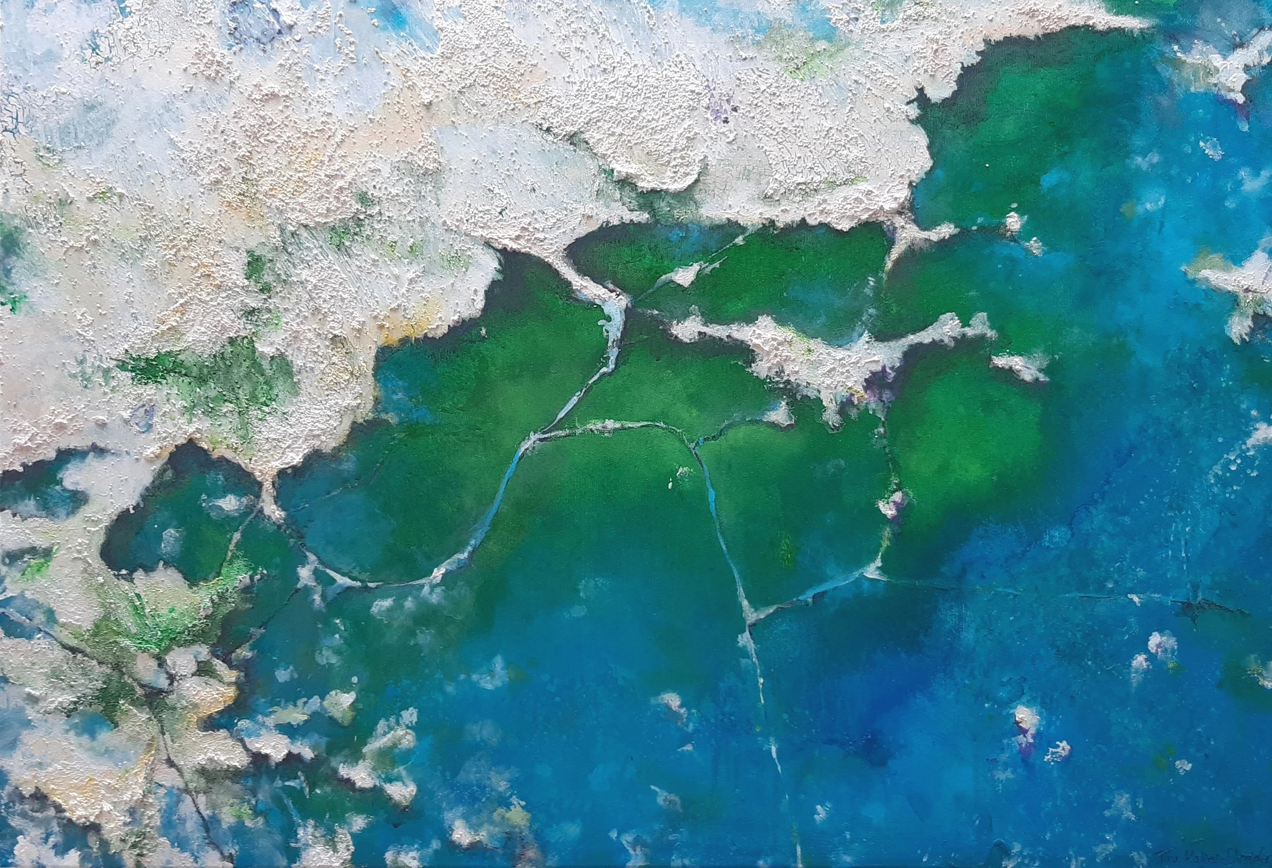 Wellenschaum * 80 x 100 cm * Auftragsarbeit