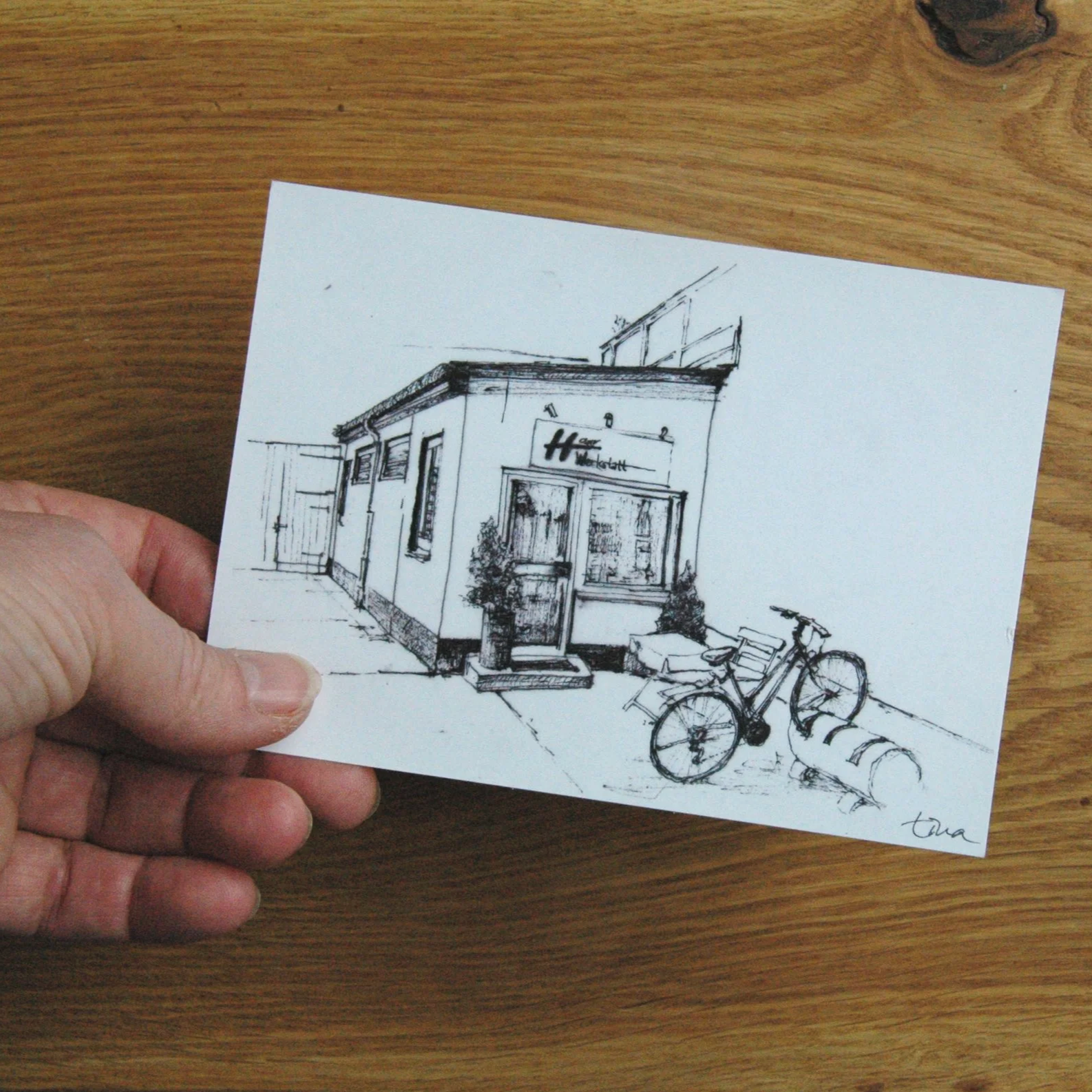 Postkarte: Haar-Werkstatt Birgit Carl * Bad Vilbel
