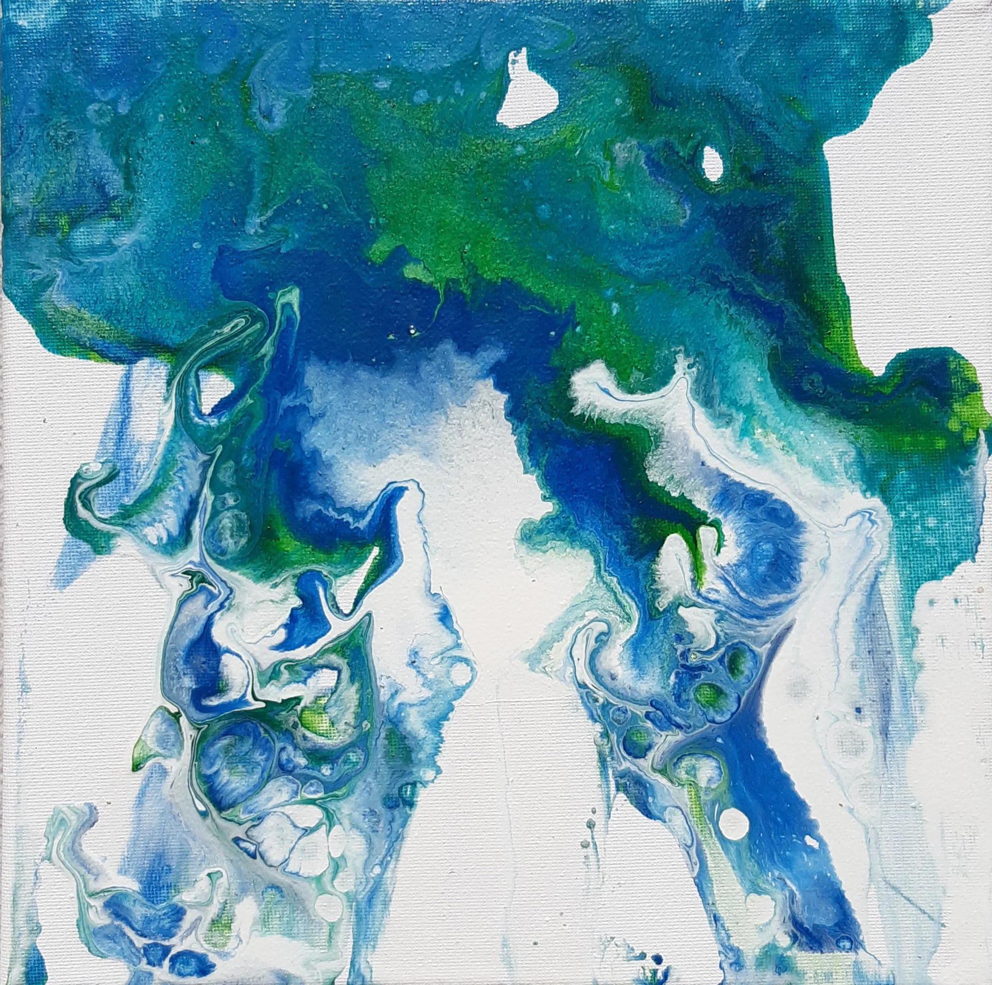 Pouring Welle 02 * 25 x 25 cm