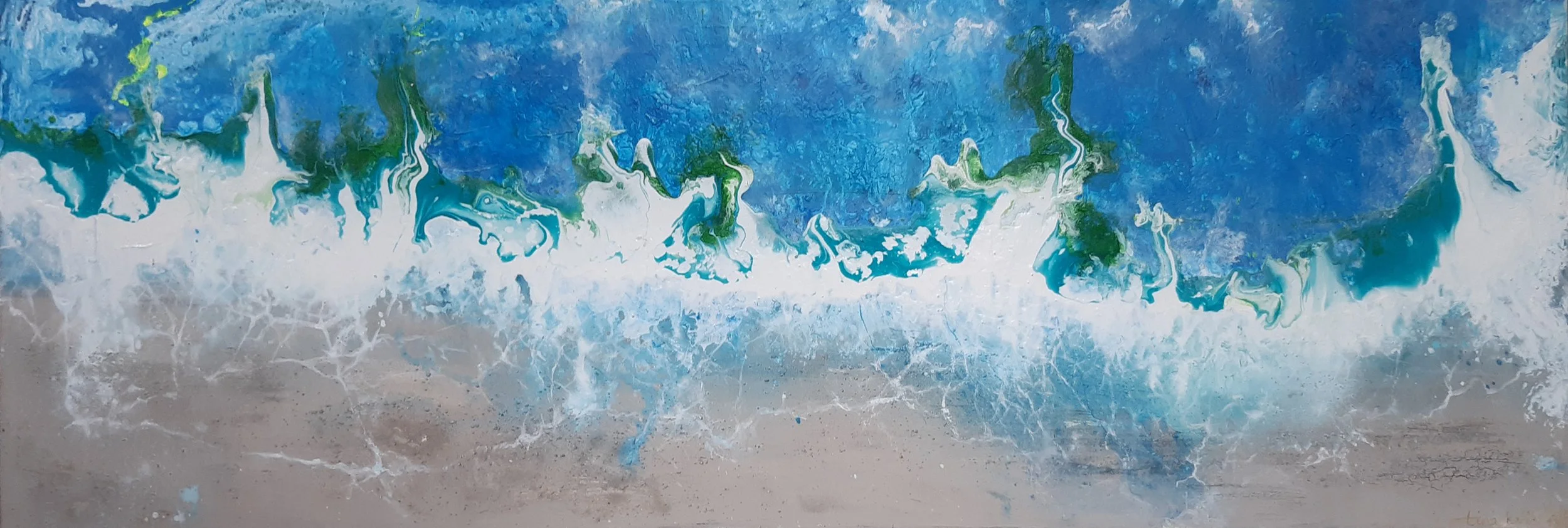 New York unter Wasser * 150 x 50 cm