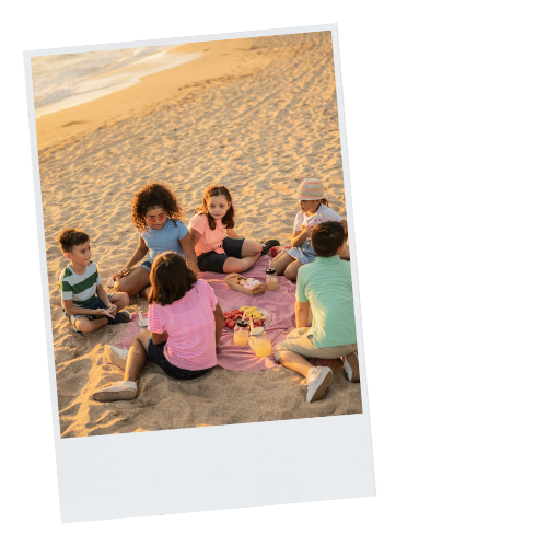 Children enjoying Little Zen family concierge services during Folly Beach vacation