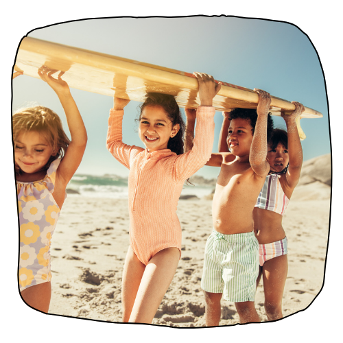 Children enjoying Little Zen family concierge services during Folly Beach vacation