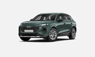 An olive green Audi SUV displayed against a plain white background.