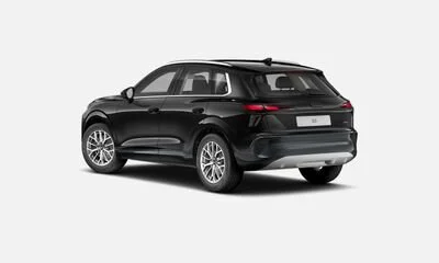 Black SUV vehicle shown from the rear side view