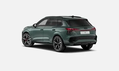Green SUV parked on a plain white background.