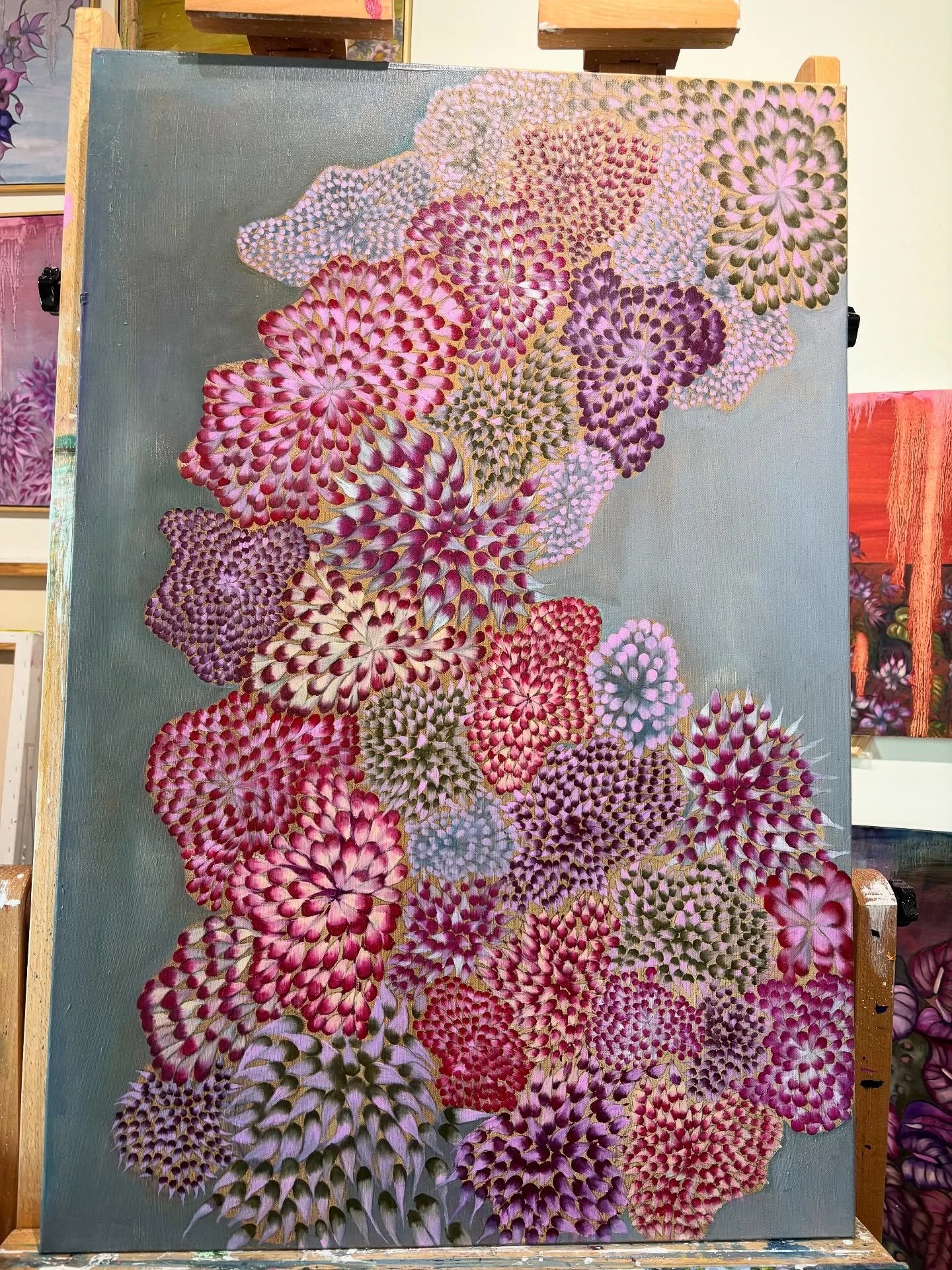 Painting feels like a beautiful mystery&mdash;transforming simple globs of color on a flat surface into an image that&rsquo;s never existed before. There&rsquo;s nothing quite like the joy and purpose this process brings me.
&ldquo;Every artist dips 