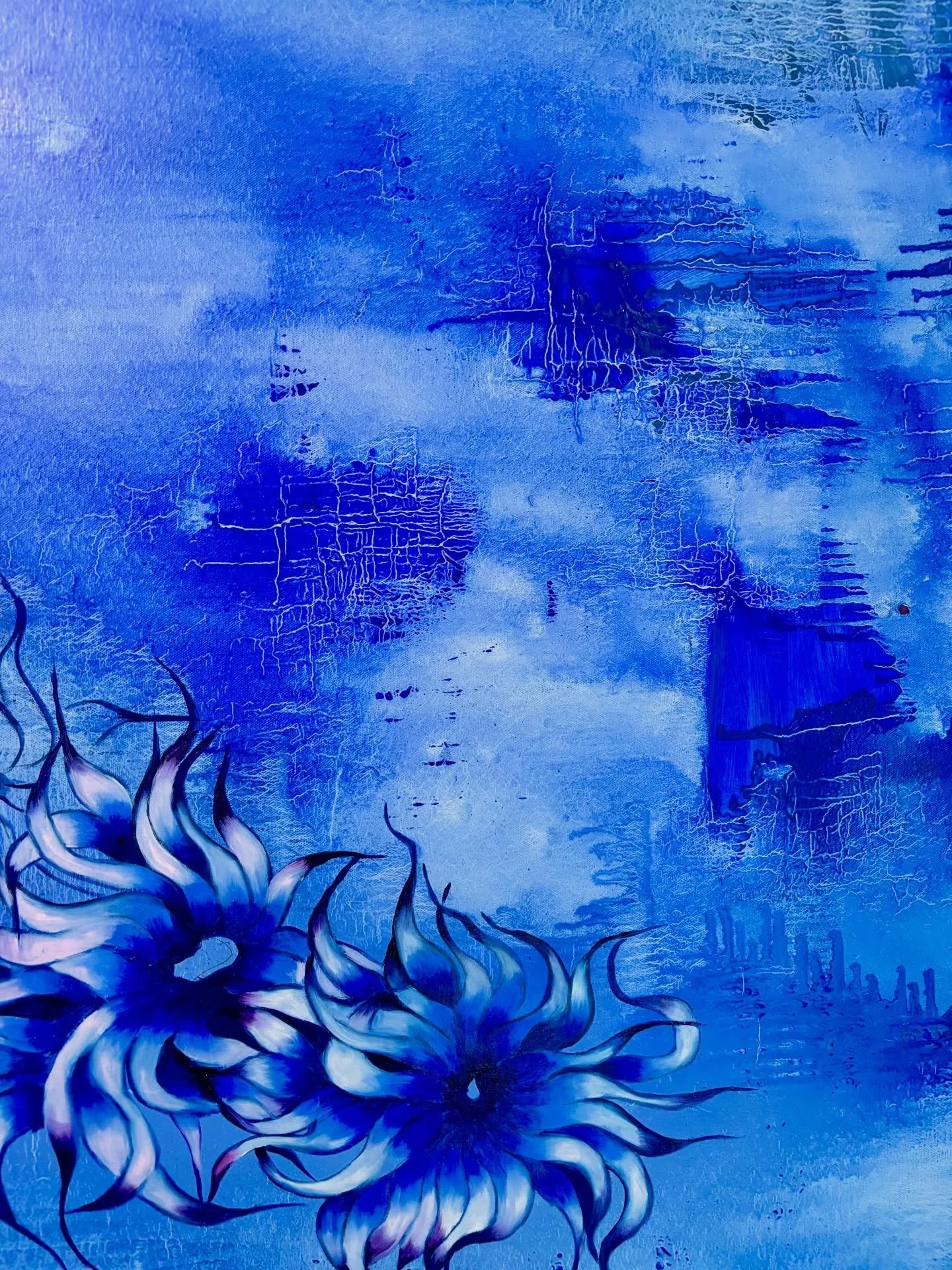 Detail of a larger painting that I am working on.  today I am thinking about what it means to miss someone 
to miss someone who once lived inside your world:  a friend, a pet, a lover, or something unnamed 
someone whose presence felt like warmth lik