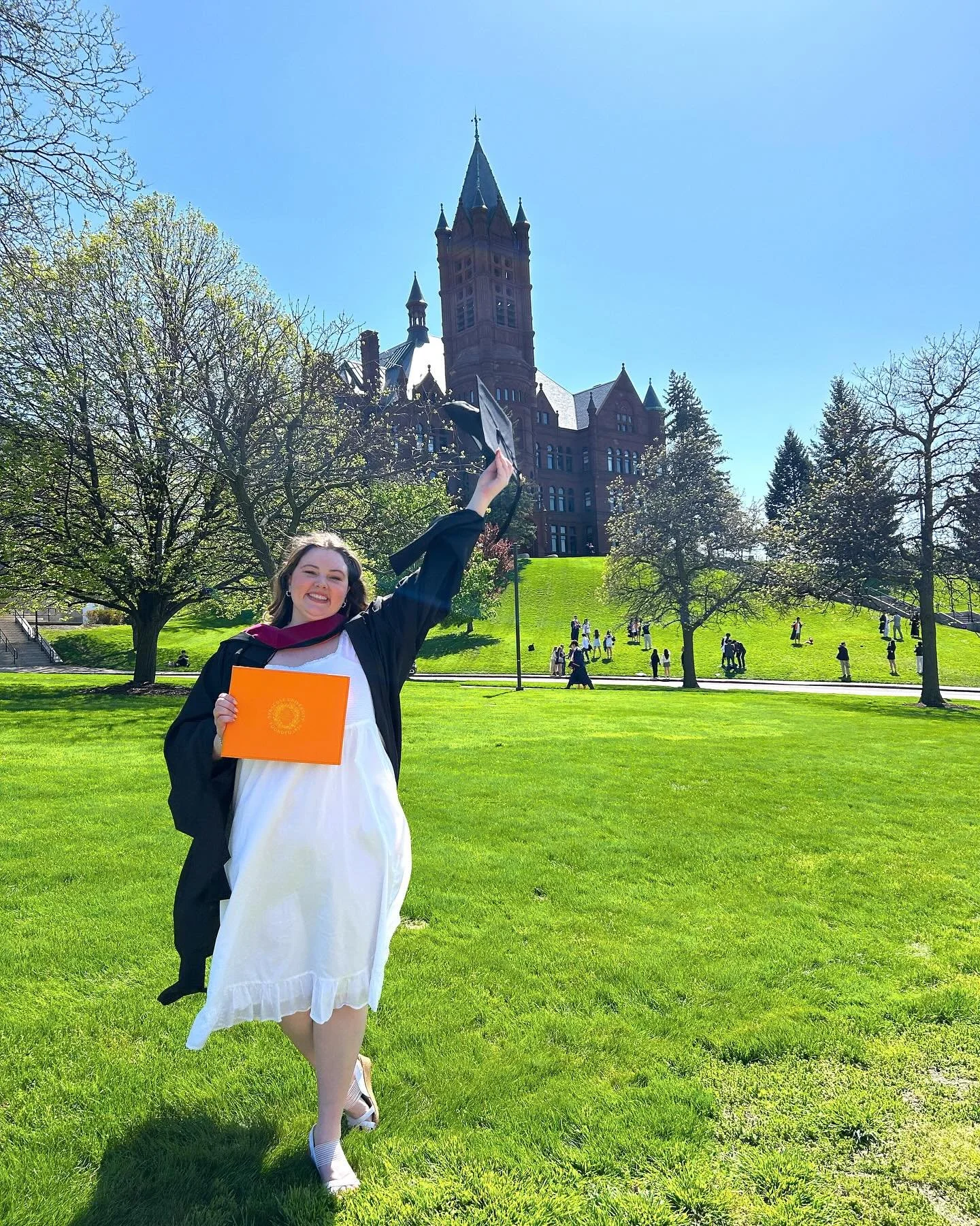 i survived 11 months in syracuse, new york and all i got was this master&rsquo;s degree 🍊📰