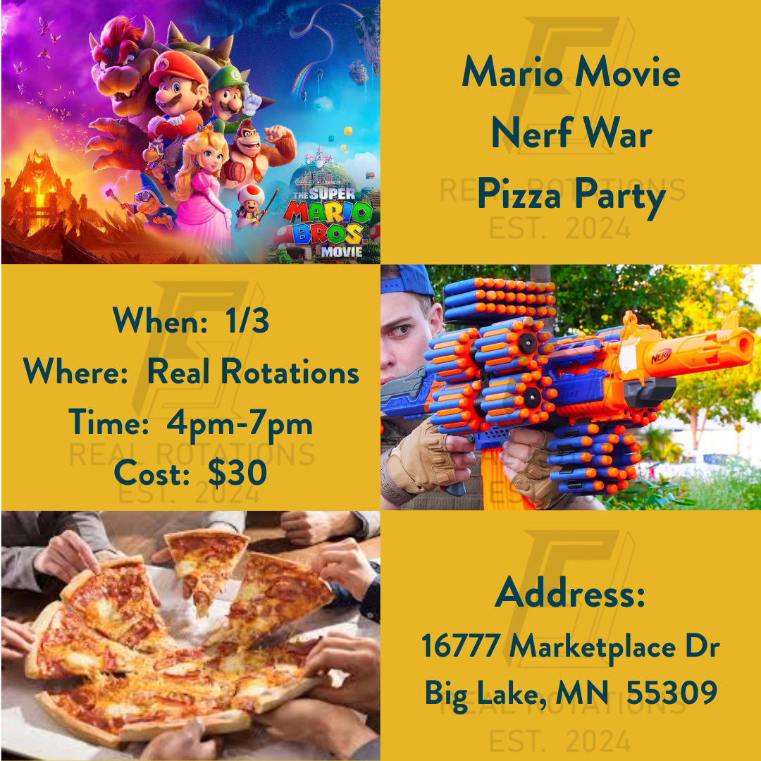 Mario Movie, Nerf War, & Pizza Party