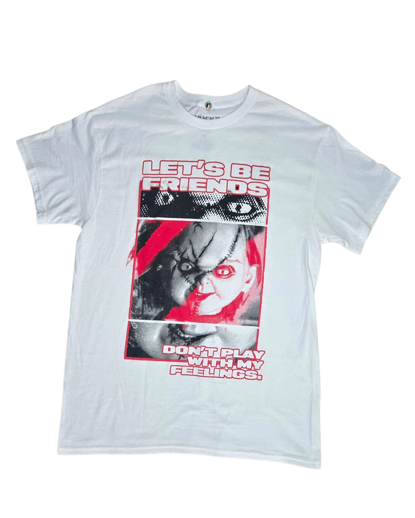 CHUCKY 'LETS BE FRIENDS' WHITE TEE (RO)