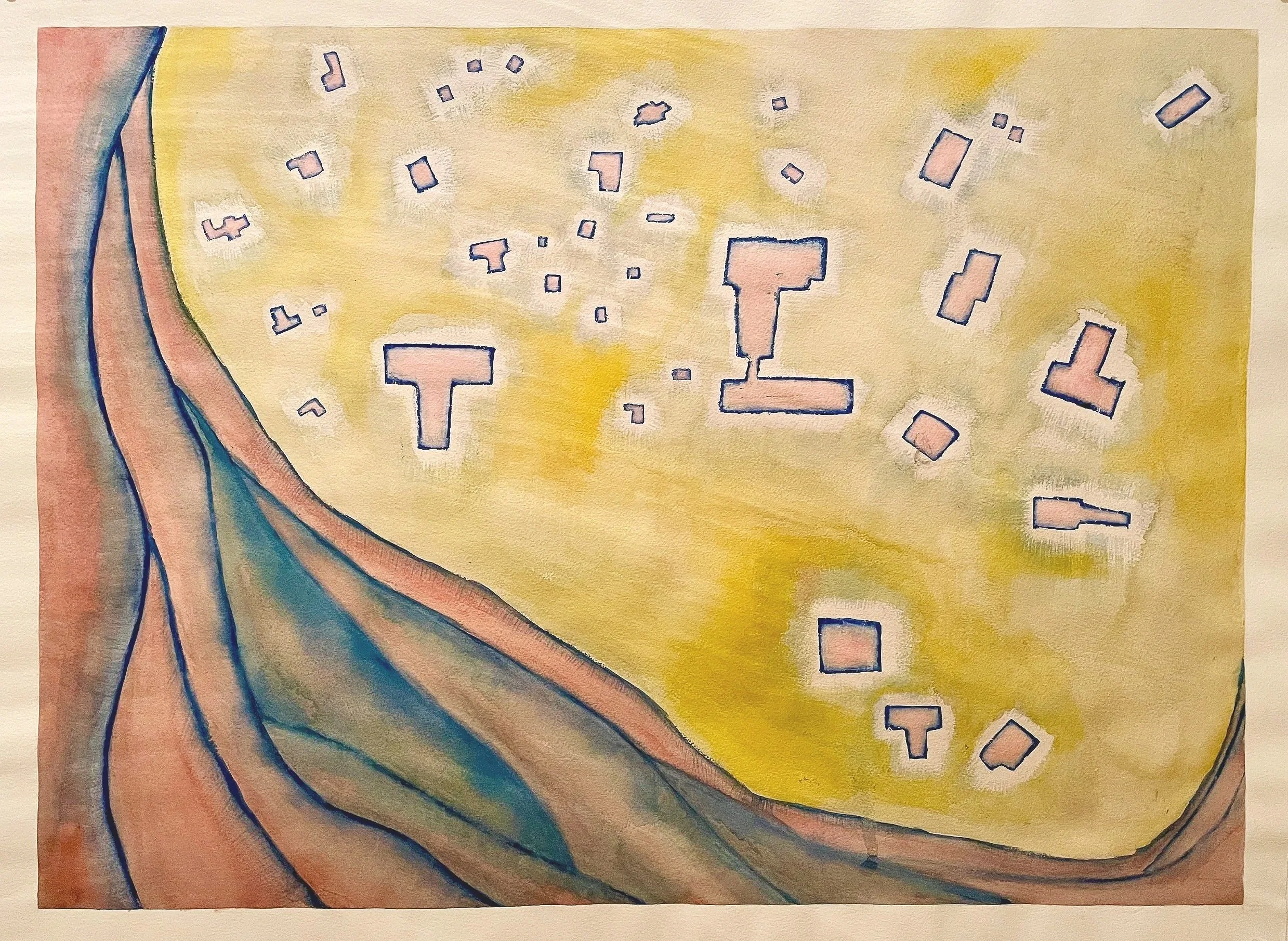 Map of Ox Bow
Watercolor on paper
24" x 30"
2025
