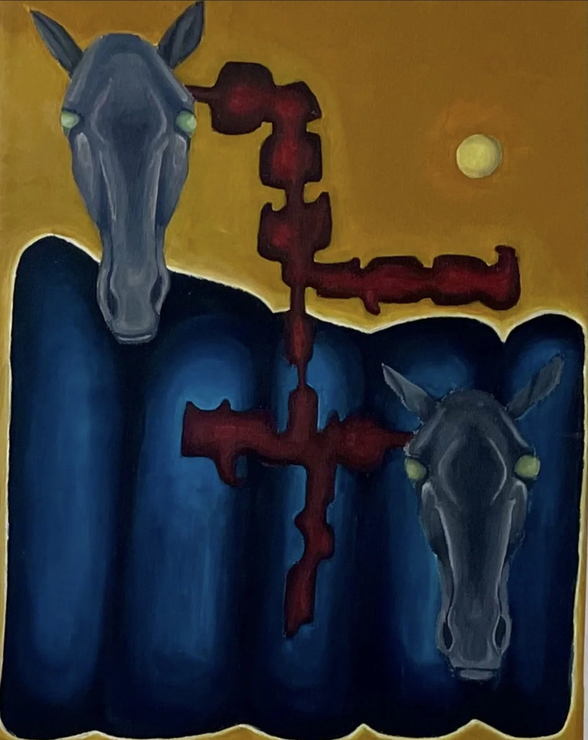 Two Headed Horse
Acrylic on canvas
18" x 12"
2024