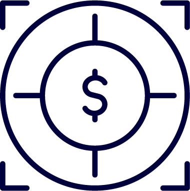 Target with a dollar sign in the center.