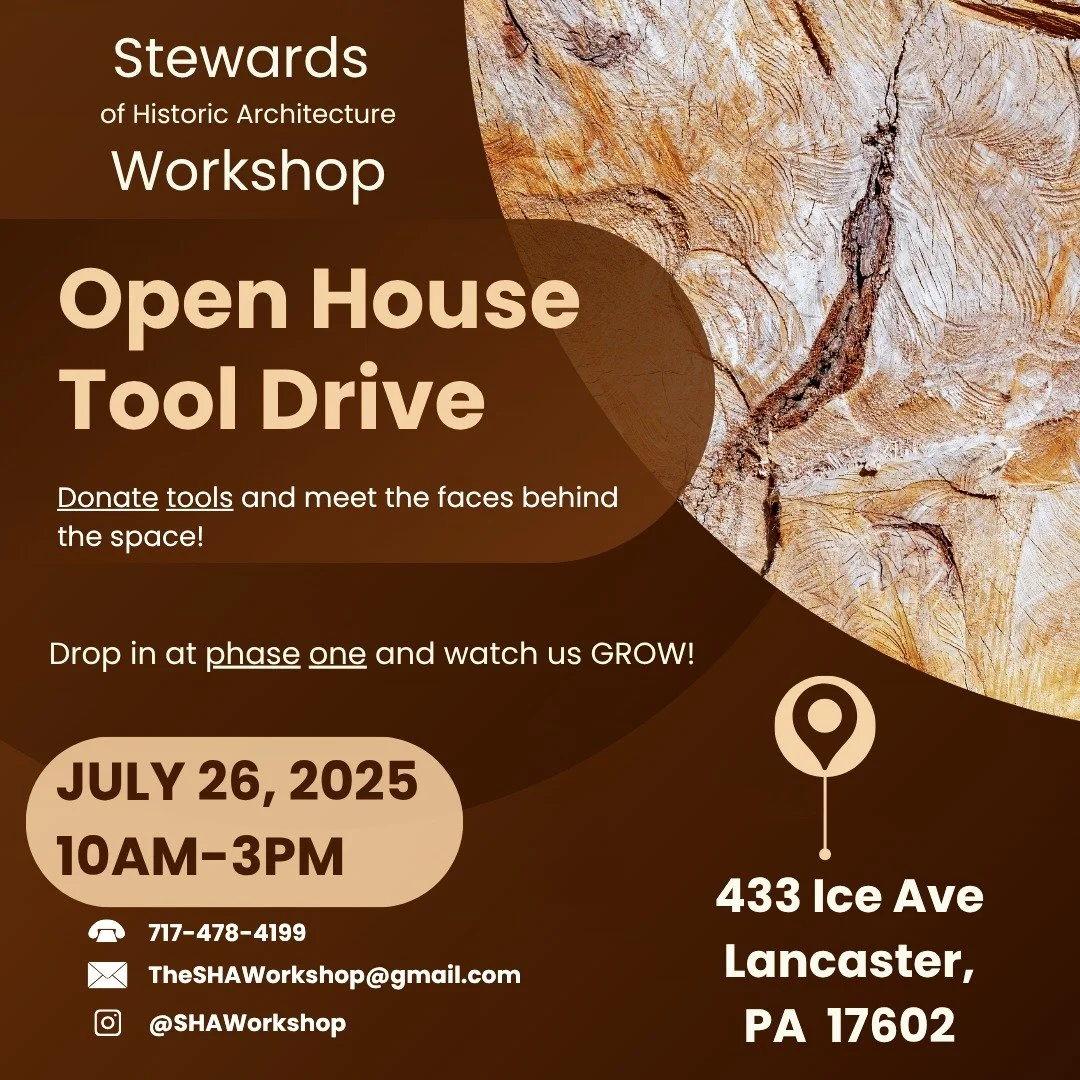 📆 Join us Saturday, July 26th, 2025, for an Open House/Tool Drive! 
Donate tools, tour the space, meet the team, and learn how to get involved!

The SHAWorkshop is a community hub at its core - it is for YOU, and we want to welcome you in at phase o