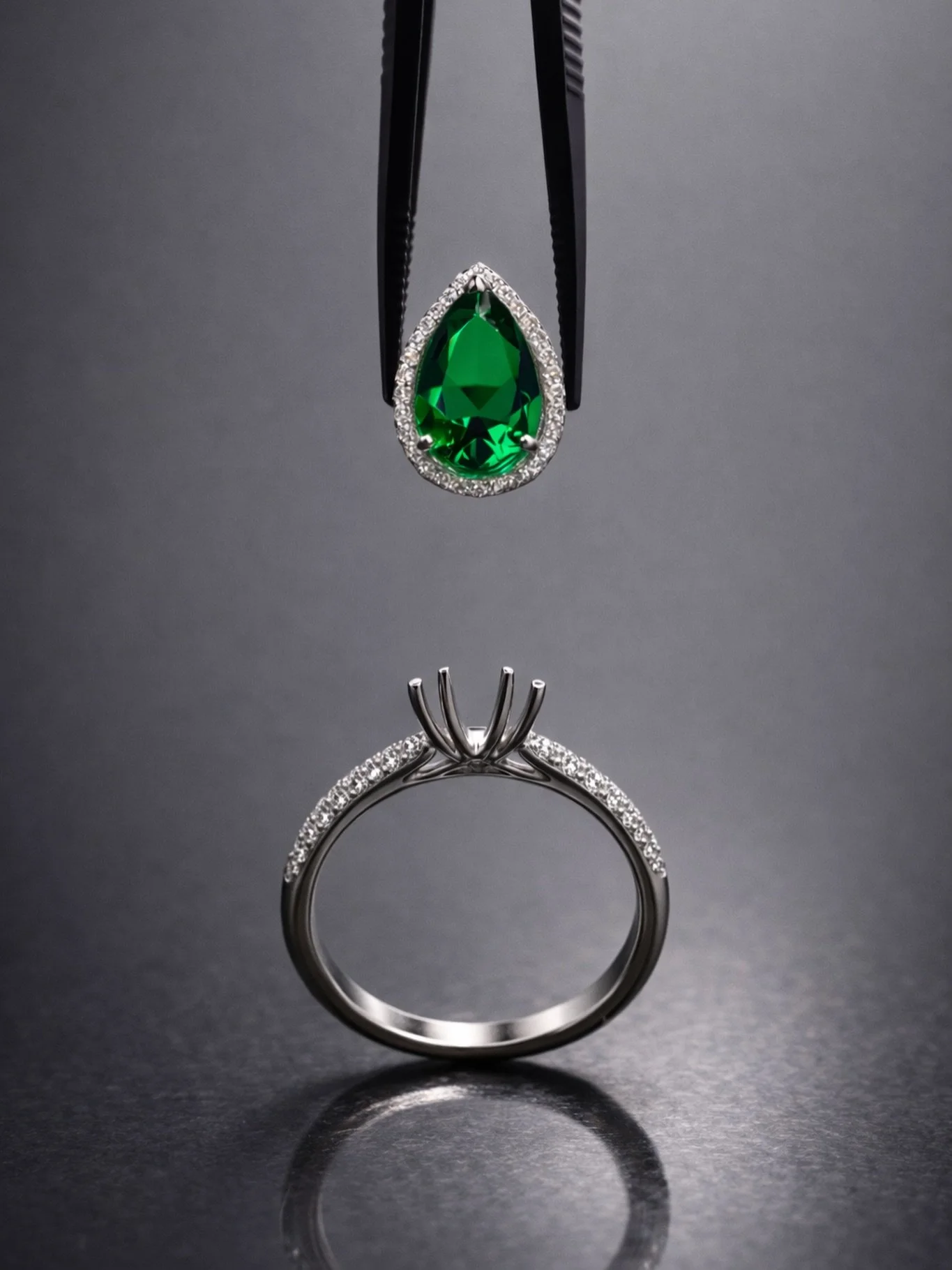 The Esm&eacute; Ring 
&bull;An emerald silhouette inspired by Ottoman ornamentation, refined through modern form.