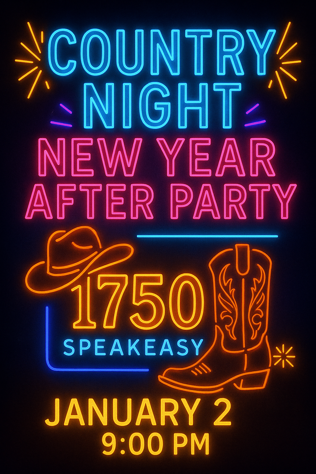 Come celebrate New Years with some live music, dancing, games, and more!  Come down to The Venue at 1750, located above the 1750 