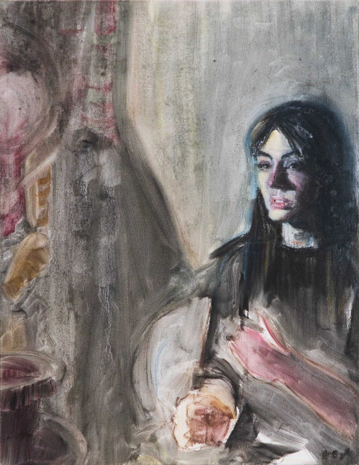 "I might be", oil on canvas, 28 x 21 5/8 inches, 2023