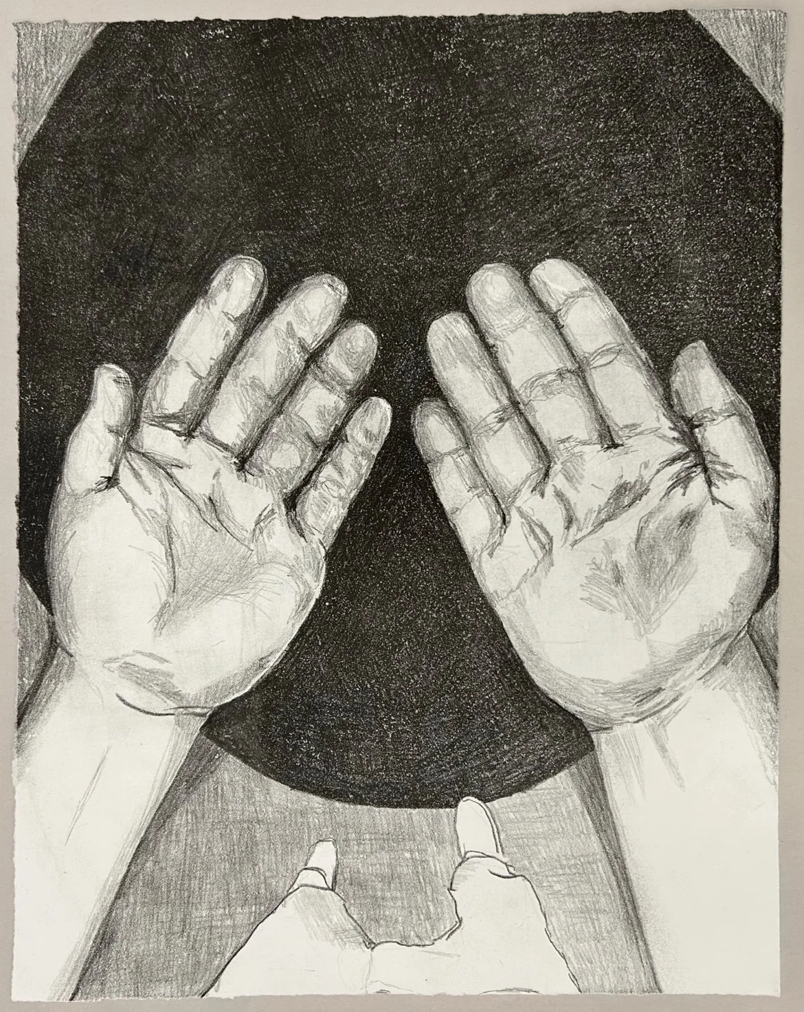 "Lost It", stone lithograph, 2024