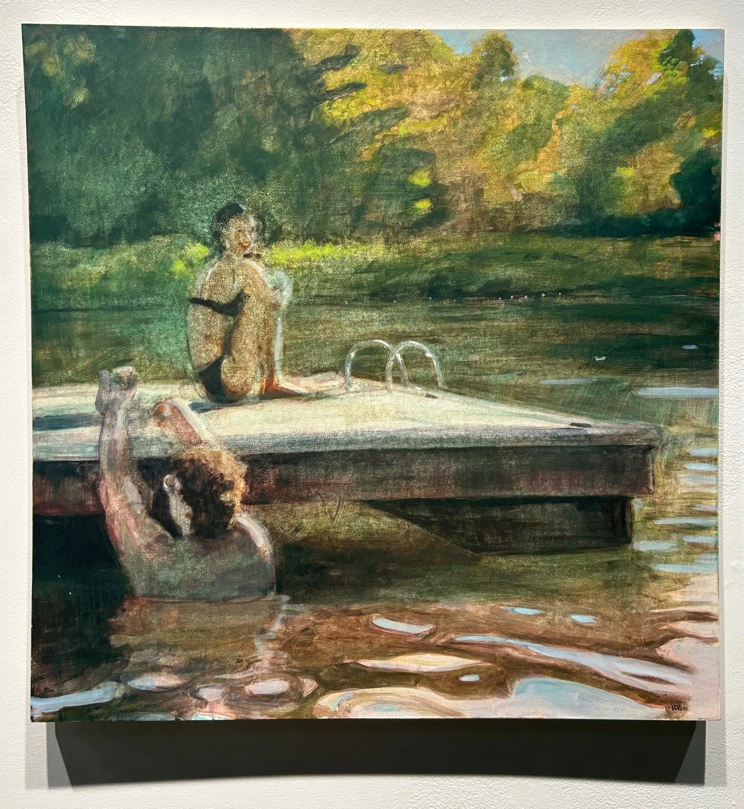 "Square Dock", oil on panel, 24 x 24 inches, 2024