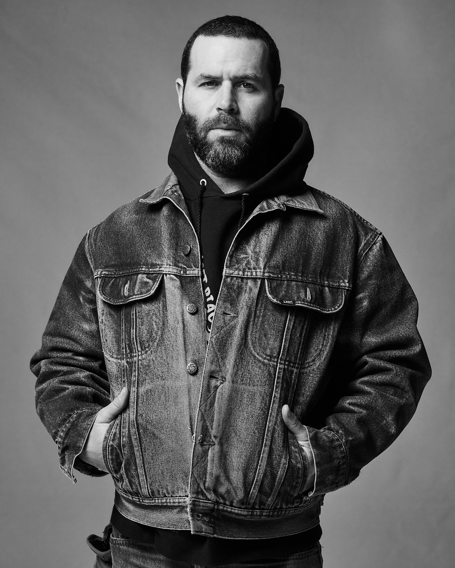 photograph of Graham Walzer in a photography studio in Ventura, California