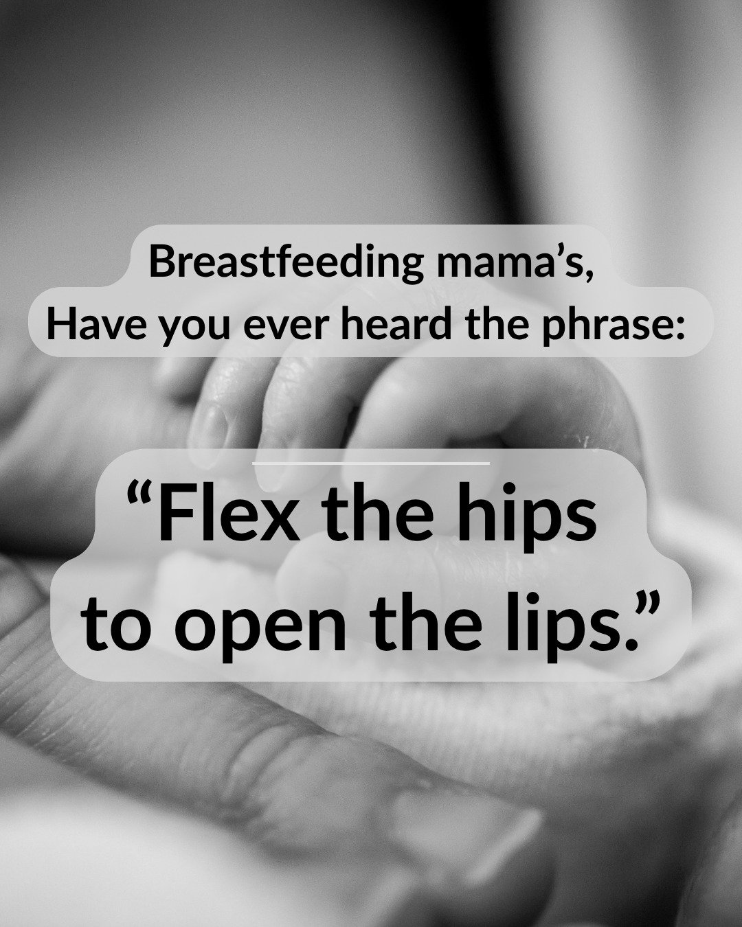 Flex the hips to open the lips!

This is one of the simplest and most effective adjustments we can make when nursing a newborn. Have you tried this? Let me know your experience in the comments!

breastfeeding latch support newborn feeding flexed hips