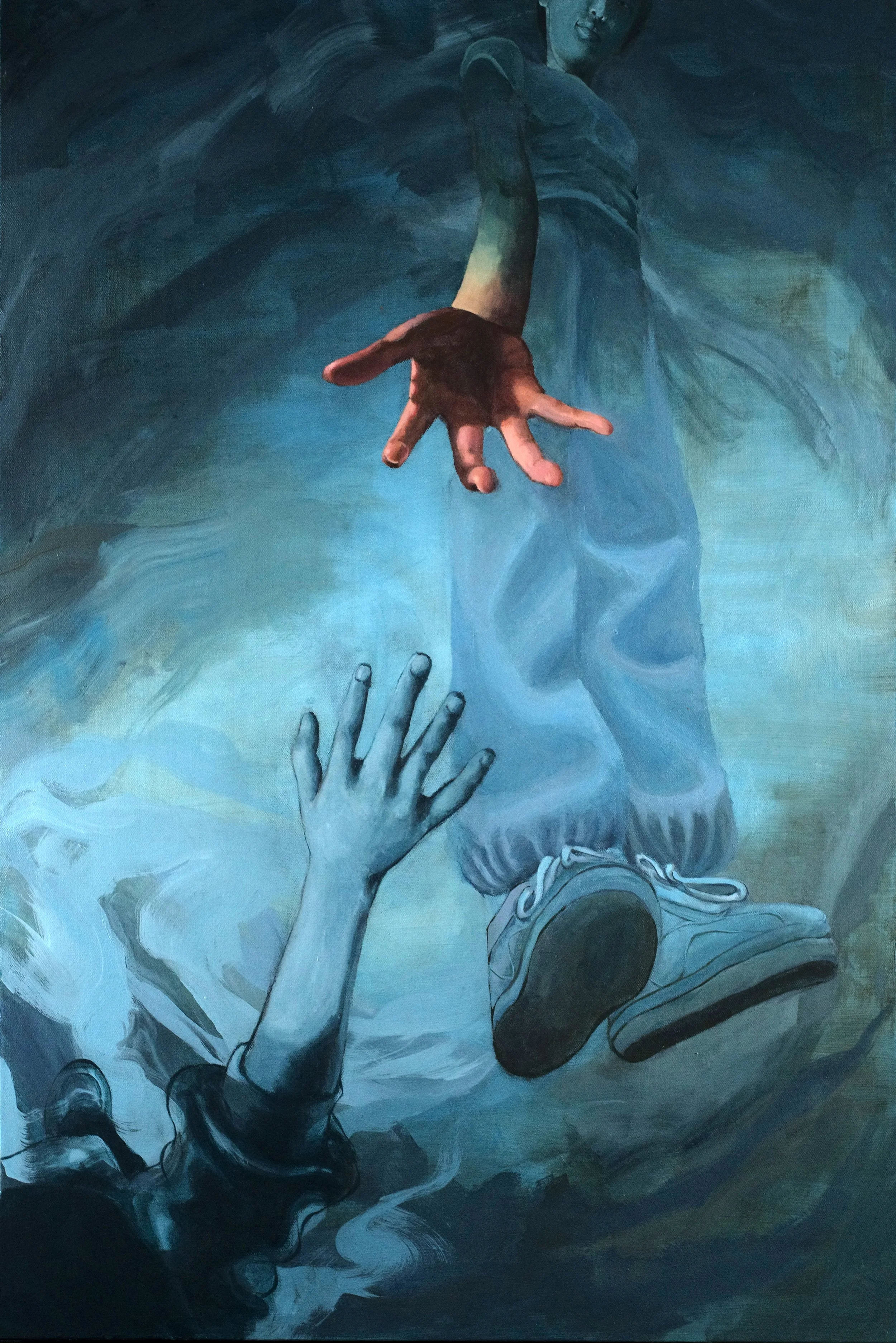 Distance, acrylic on canvas, 36 x 24”, 2023
