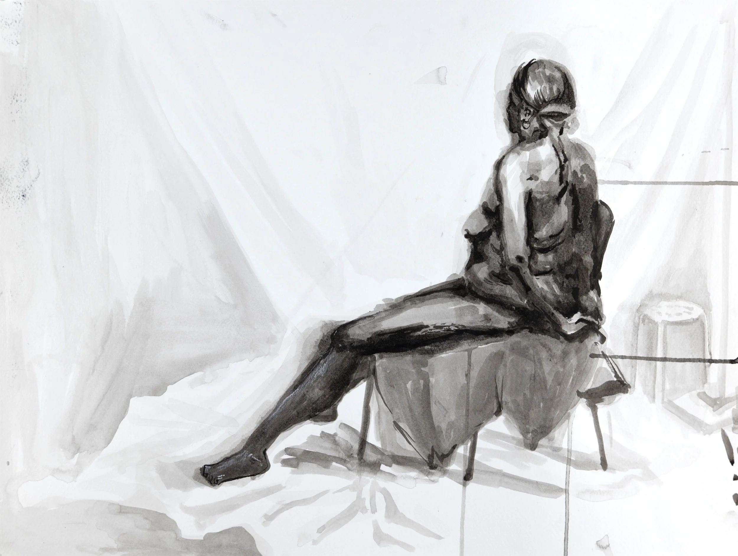 40min, ink, 12 x 24"